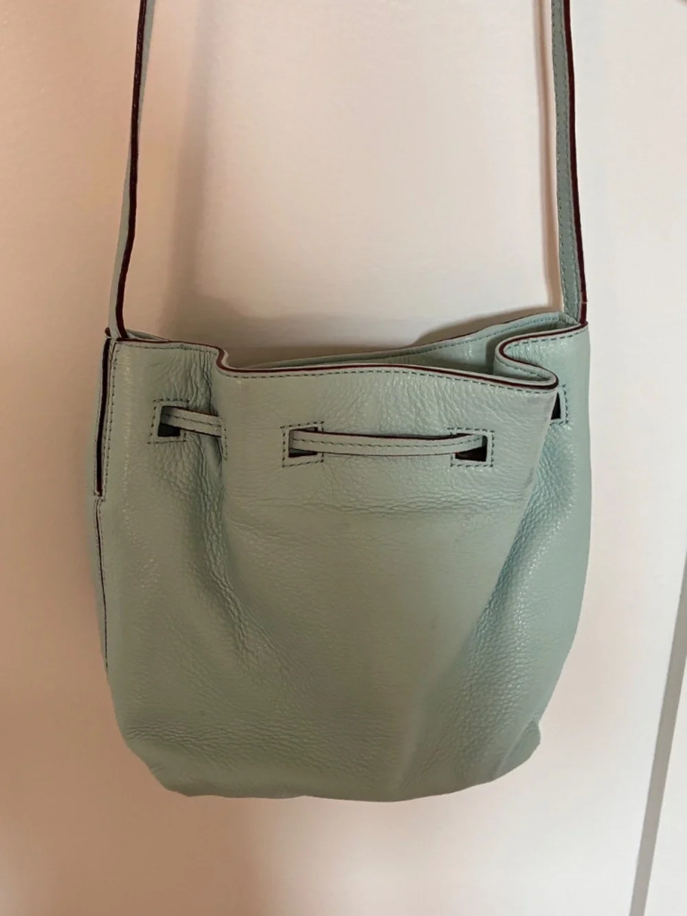 Kate Spade Grace Blue Grey Street Cooper bucket crossbody